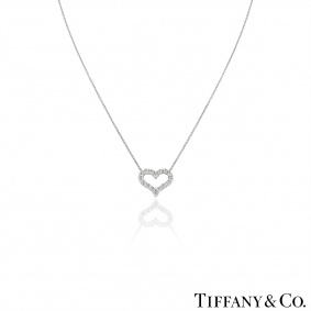 Tiffany & Co. Platinum Diamond Hearts Pendant 0.54ct TDW